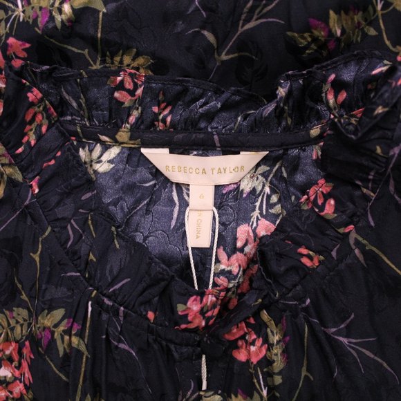 Rebecca Taylor Ivie Floral Silk Blend Dress - Picture 6 of 8